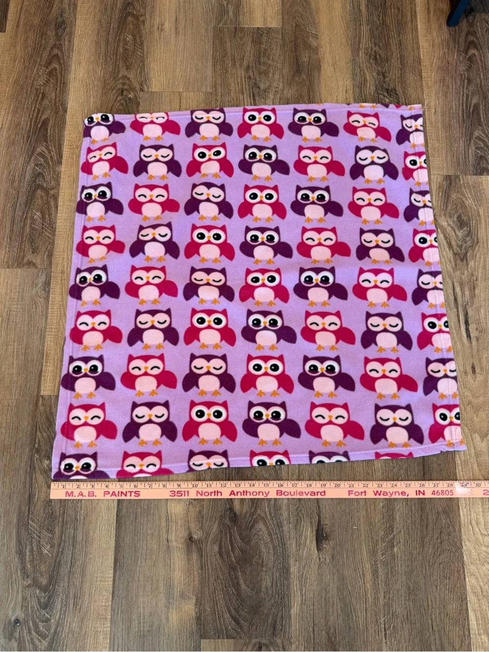 Safety 1st Owl Baby Blanket Purple Pink Fleece Security Lovey